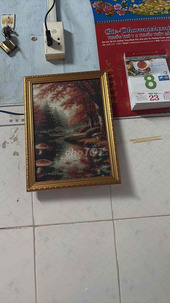 Tranh đính đá Phong cảnh đã hoàn thành. Mua bán Đồ sưu tầm, đồ cổ tại Thành phố Thủ Đức Tp Hồ Chí Minh được đăng bởi nguyen ngoc linh hình 1