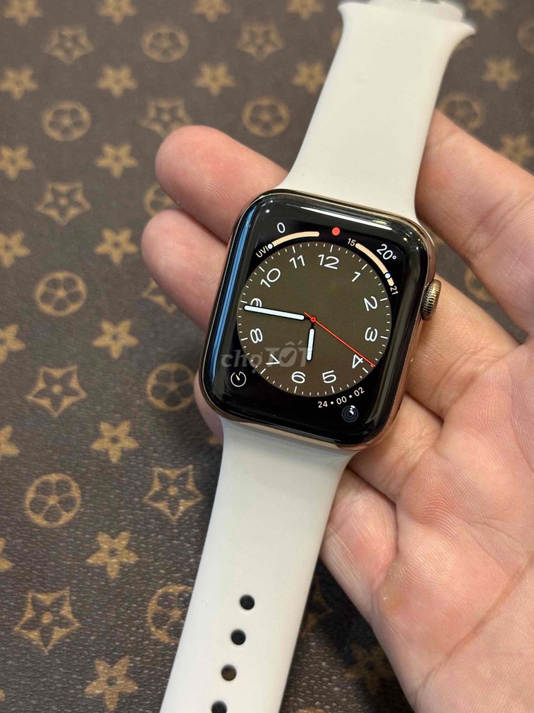 Apple watch series 5/44 thép gold ESIM VNA full pk