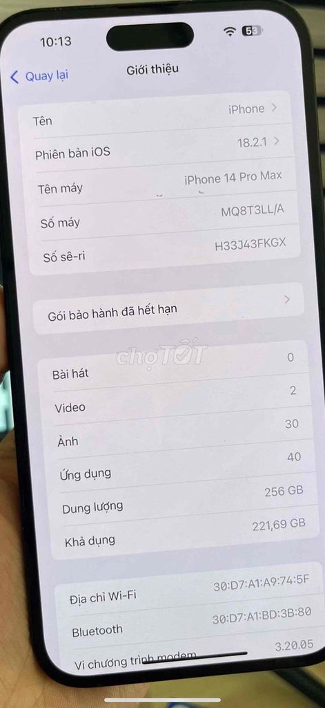 Apple iPhone 14 Pro Max 256GB Đen LLA. Mua bán Điện thoại tại Thành phố Bà Rịa Bà Rịa - Vũng Tàu được đăng bởi Linh hình 1