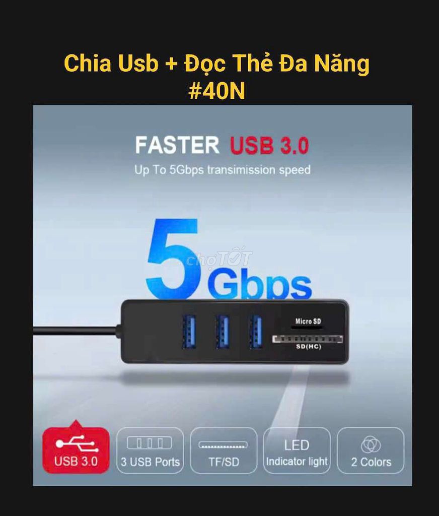 Khuyến mãi Hub chia usb - đọc thẻ