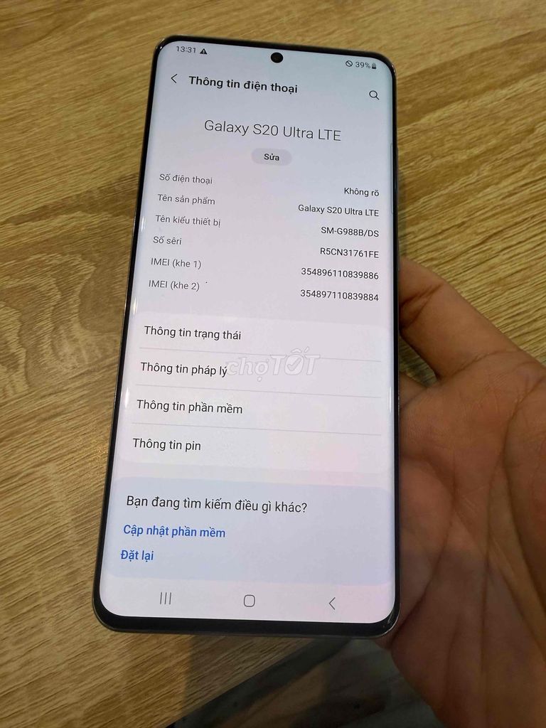 Samsung Galaxy S20 Ultra LTE 128GB Xám. Mua bán Điện thoại tại Quận Phú Nhuận Tp Hồ Chí Minh được đăng bởi Thanh nam hình 1