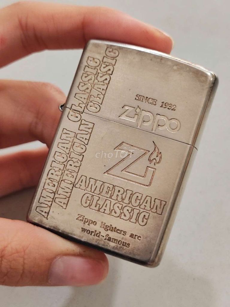 Zippo 1995 mạ bạc