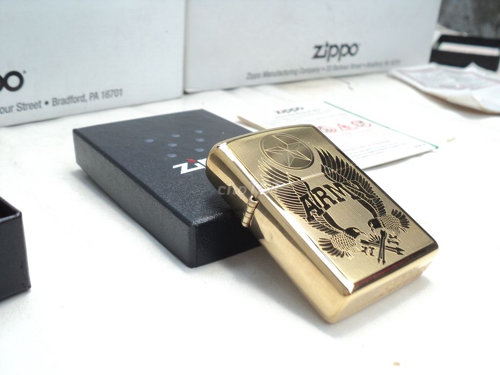 Zippo USA.Đồng Khối ' 2 ĐẠI BÀNG ARMY ' QUÂN ĐỘI