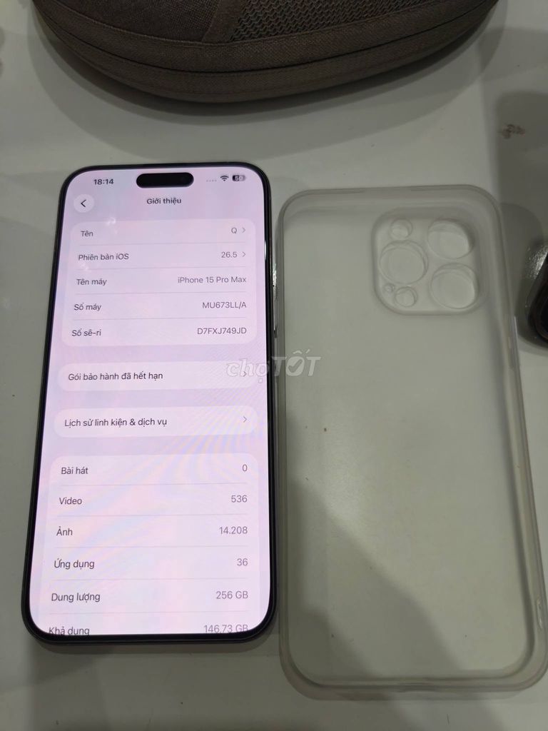 Apple iPhone 15 Pro Max 256GB Bạc Đã thay màn hình. Mua bán Điện thoại tại Quận Tân Bình Tp Hồ Chí Minh được đăng bởi Hội Đồ Điện Tử hình 1
