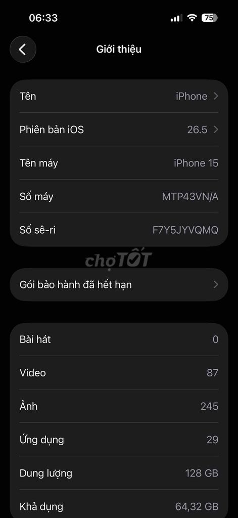 Apple iPhone 15 128GB Xanh Đã sử dụng. Mua bán Điện thoại tại Quận 12 Tp Hồ Chí Minh được đăng bởi Huỳnh Thanh Lâm hình 1