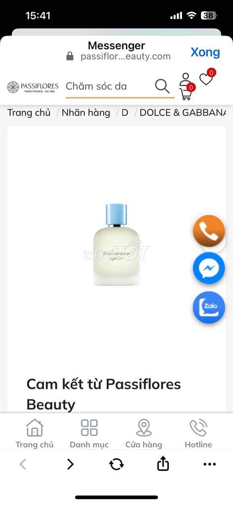 Nước hoa Dolce&Gabbana Light Blue Auth Chính hãng. Mua bán Nước hoa tại Quận Hai Bà Trưng Hà Nội được đăng bởi Phan Minh  hình 1