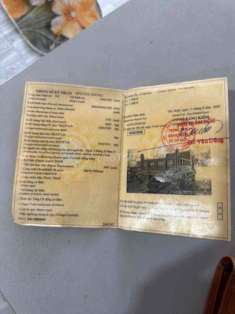 Hyudai 3.5tan.máy zin đời 2015. xe nha it di. Mua bán Xe tải, xe ben tại Thành phố Tân An Long An được đăng bởi Trung Dũng hình 5