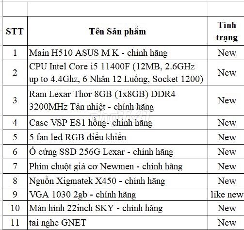 Máy tính để bàn i5-11400F 22 inch. Mua bán Máy tính để bàn tại Huyện Phú Ninh Quảng Nam được đăng bởi Tín hình 1