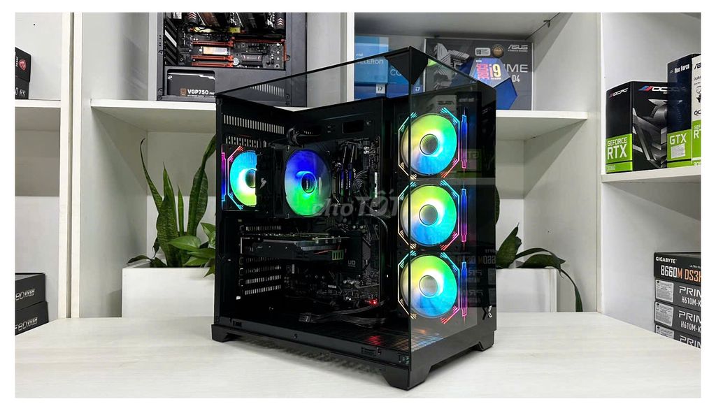 CASE BỂ CÁ KÈM COMBO I9 10900K TRẢ GÓP 0Đ