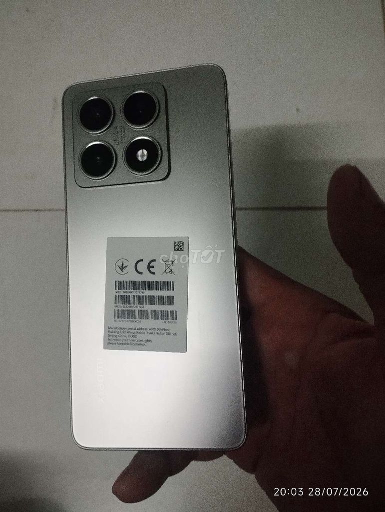 Xiaomi 14T 12GB/512GB Bạc titan. Mua bán Điện thoại tại Huyện Bình Chánh Tp Hồ Chí Minh được đăng bởi Danh hình 1