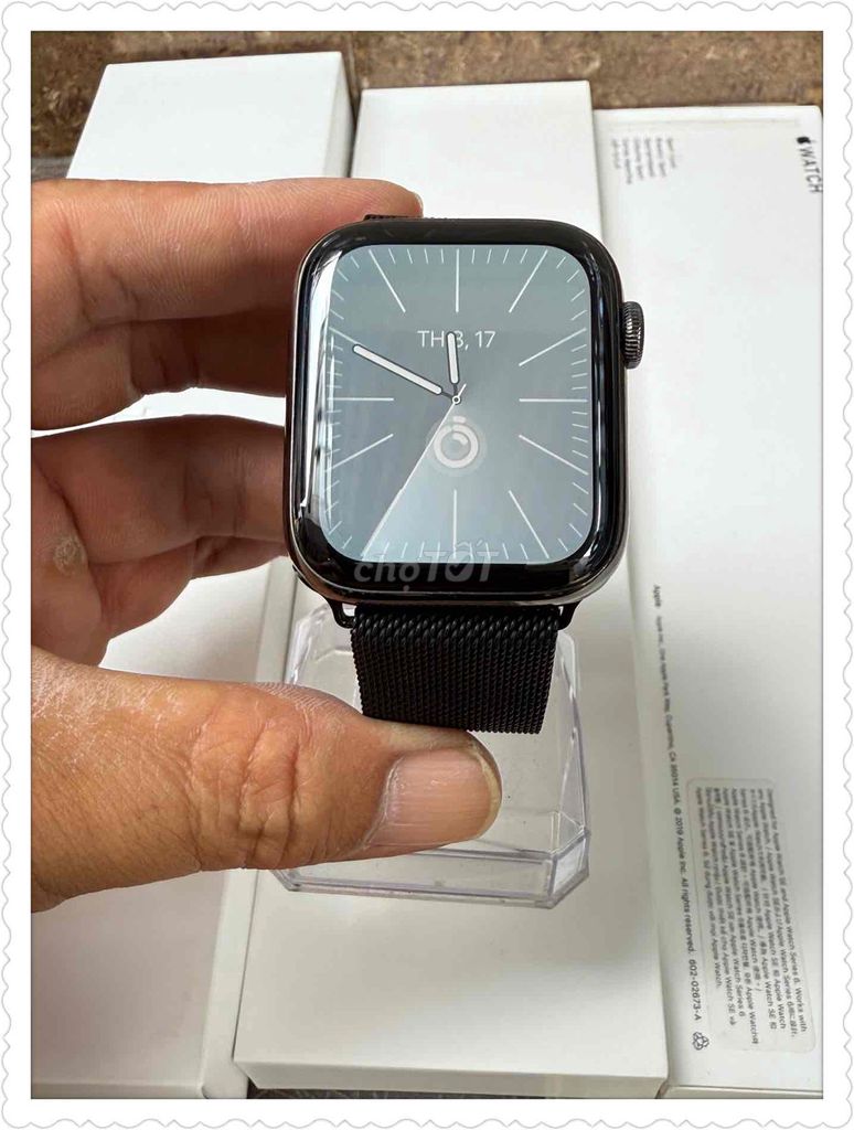 apple watch sr6/44 thép đen fullbox esim đẹp zin. Mua bán Thiết bị đeo thông minh tại Quận 11 Tp Hồ Chí Minh được đăng bởi Nguyễn Khương hình 1
