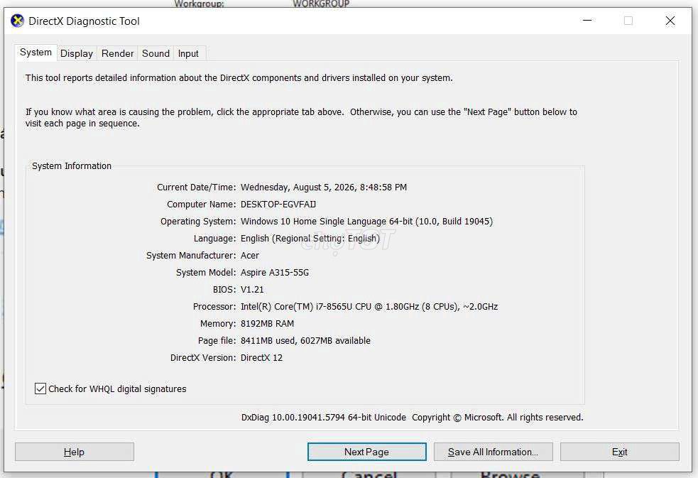 Acer Aspire A315-55G i7-8565U 8GB/477GB. Mua bán Laptop tại Huyện Vĩnh Cửu Đồng Nai được đăng bởi Hiếu hình 1