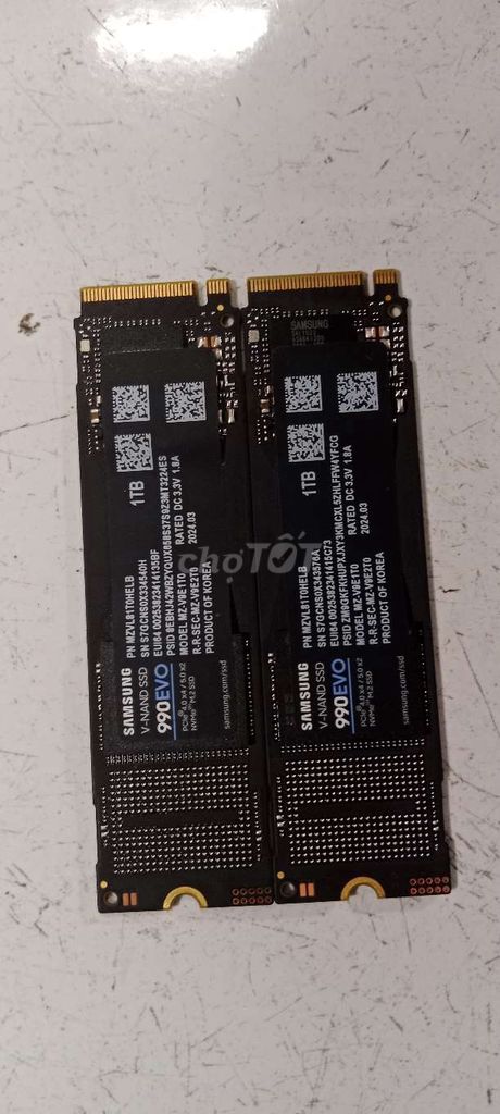 Ổ cứng SSD NVMe Samsung 990 EVO 1TB Đã sử dụng. Mua bán Linh kiện (RAM, Card...) tại Quận Thanh Khê Đà Nẵng được đăng bởi lê thao hình 1
