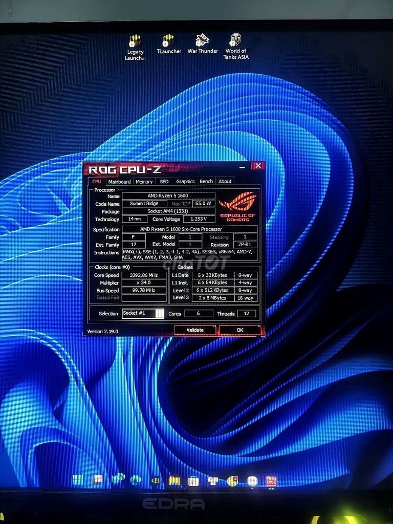 CPU AMD Ryzen 5 1600. Mua bán Linh kiện (RAM, Card...) tại Huyện Lai Vung Đồng Tháp được đăng bởi Triệu Vĩ hình 1