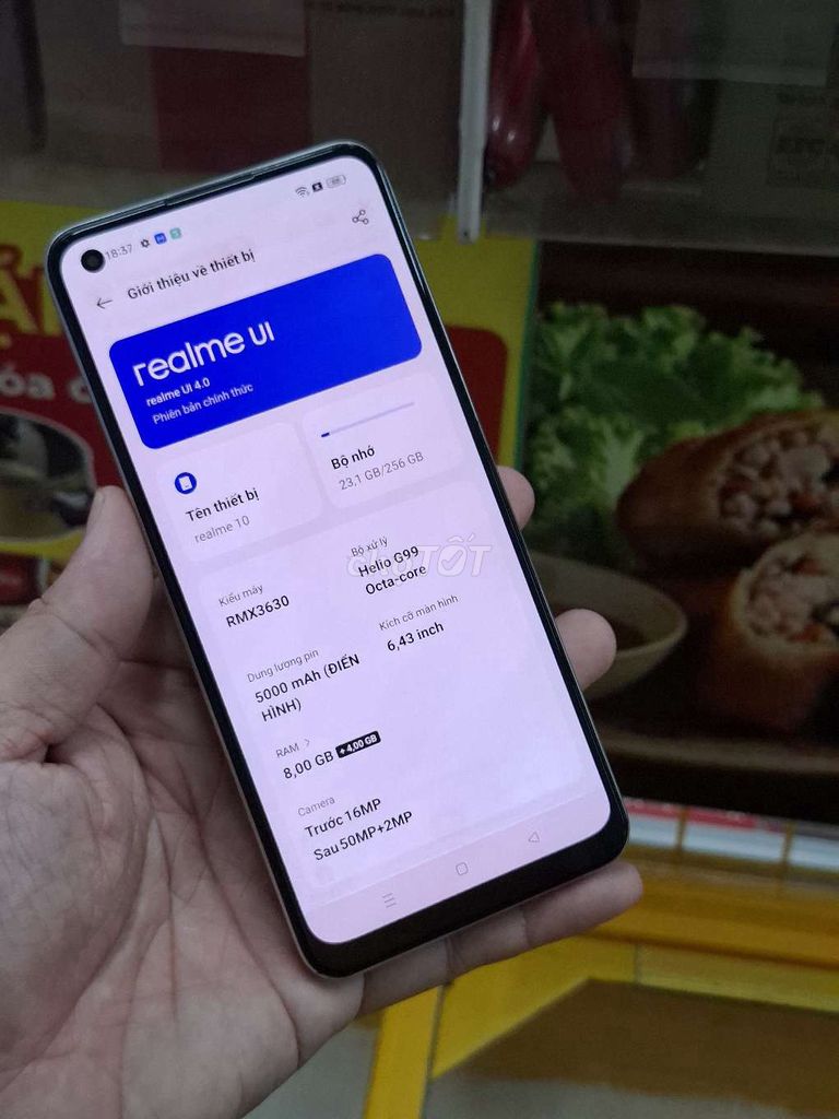 Realme Realme 10 8GB/256GB Trắng. Mua bán Điện thoại tại Thành phố Thủ Đức Tp Hồ Chí Minh được đăng bởi đt cũ hình 1