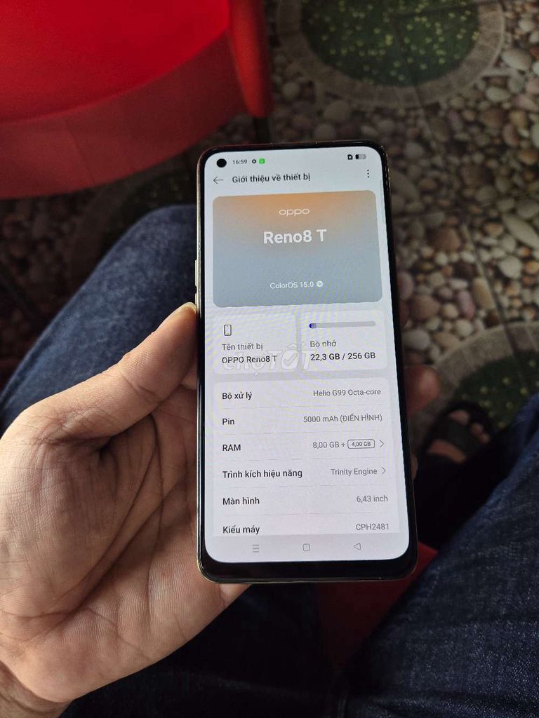 OPPO Reno 8T 256GB Vàng chính hãng 2 sim zin all. Mua bán Điện thoại tại Quận Bình Tân Tp Hồ Chí Minh được đăng bởi V I N H hình 1