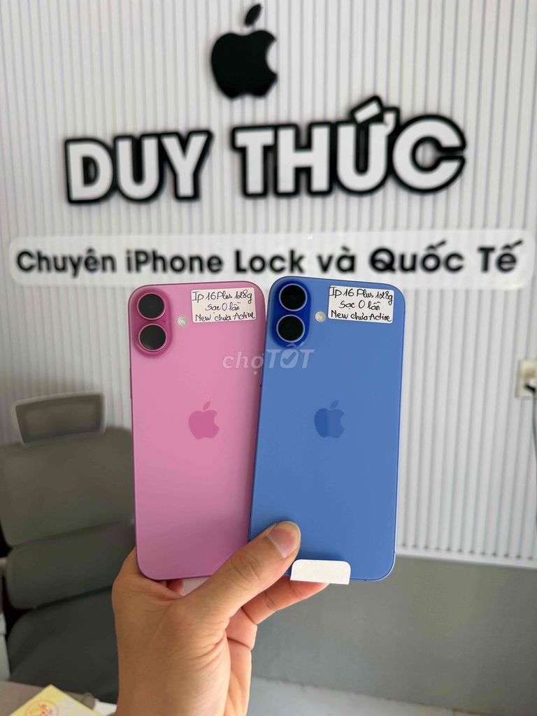 Apple iPhone 16 Plus 128GB Hồng và Xanh mới 100%. Mua bán Điện thoại tại Quận Ninh Kiều Cần Thơ được đăng bởi Duy Thức chuyên iphone Lock Cần Thơ hình 1