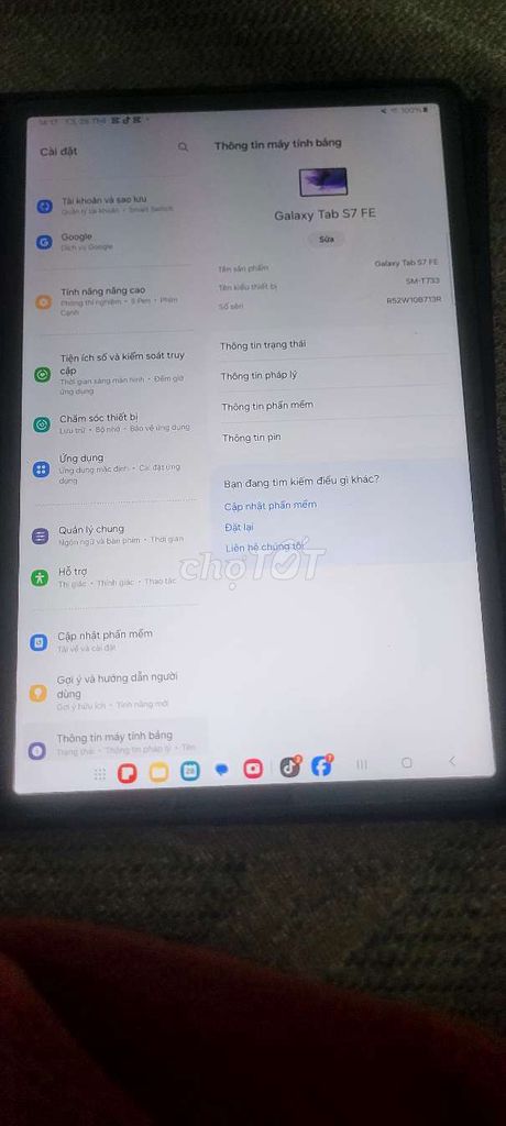 Samsung Galaxy Tab S7 FE Đen. Mua bán Máy tính bảng tại Huyện Quỳnh Lưu Nghệ An được đăng bởi huy tao hình 1