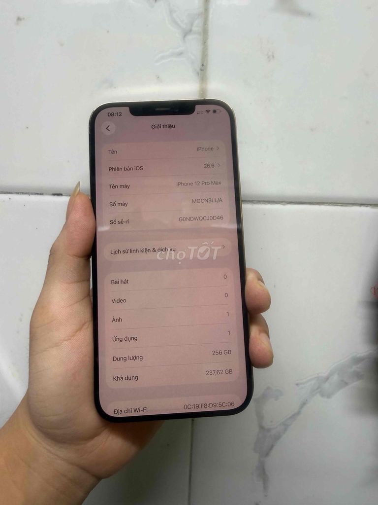 Apple iPhone 12 Pro Max 256GB Vàng 2 sim. Mua bán Điện thoại tại Quận Thanh Xuân Hà Nội được đăng bởi Ngô Văn Quỳnh  hình 1