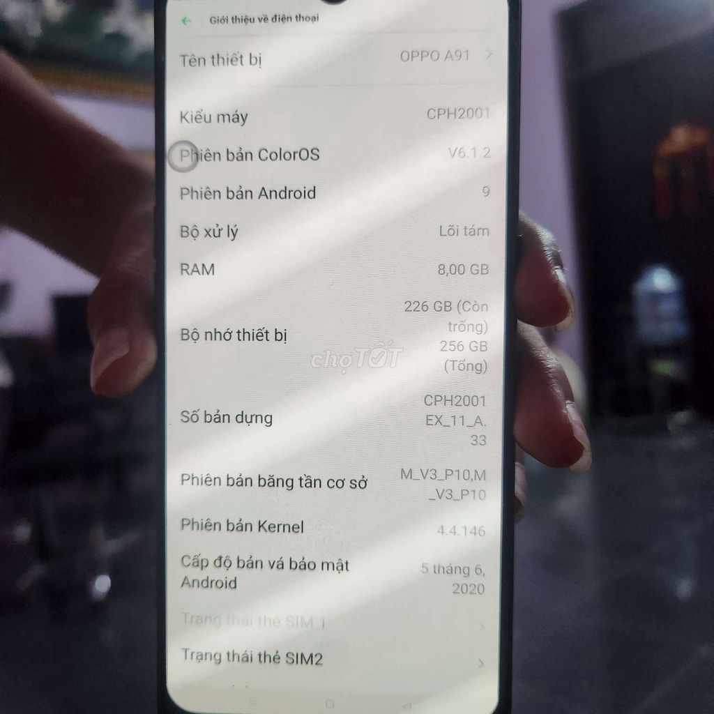 OPPO A91 8GB/256GB Đen. Mua bán Điện thoại tại Thành phố Thủ Dầu Một Bình Dương được đăng bởi Nguyên Phi hình 1