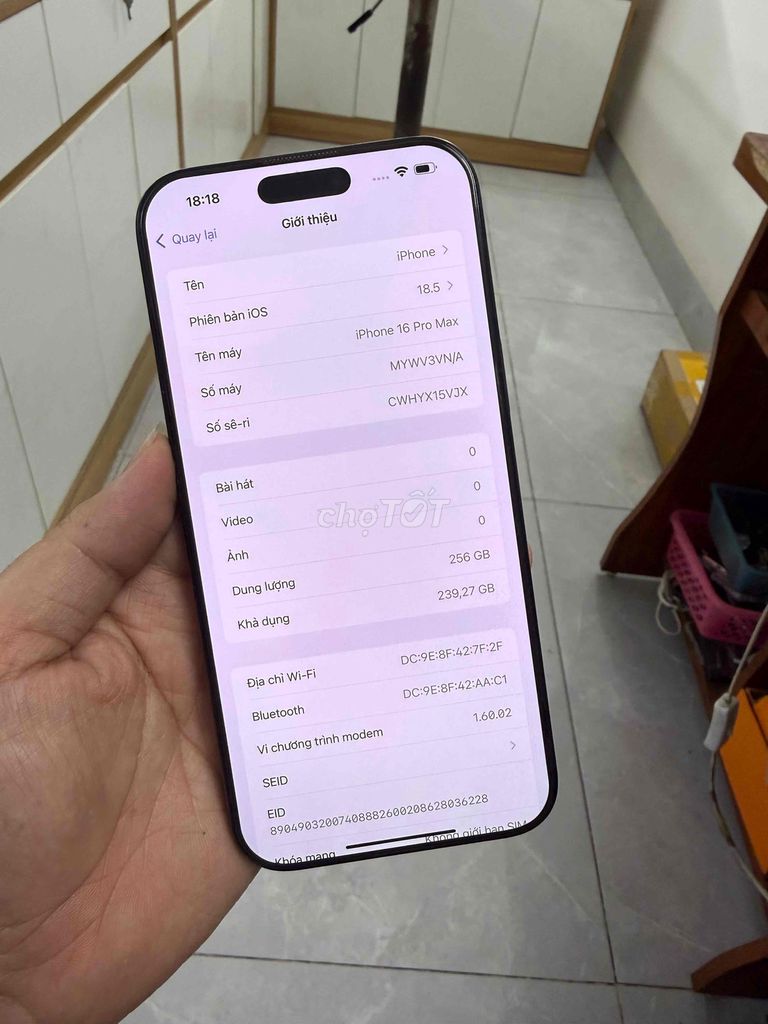 IPHONE 16PRO MAX VN/A 256G. Mua bán Điện thoại tại Huyện Bình Xuyên Vĩnh Phúc được đăng bởi Minh  hình 1