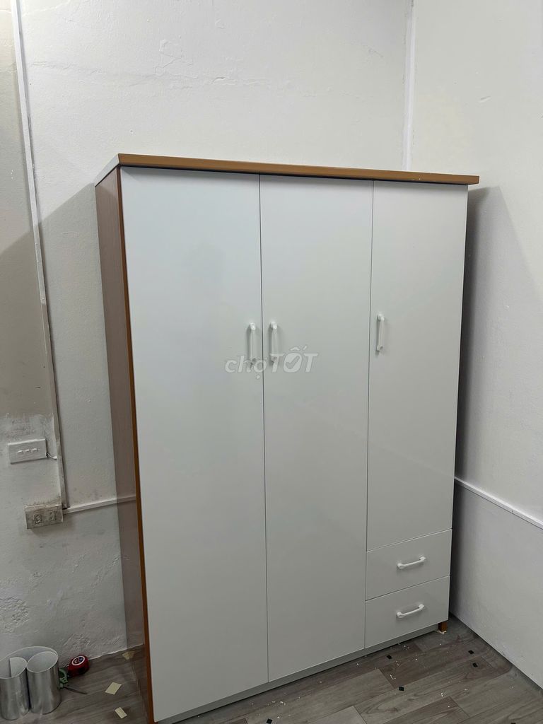 Tủ quần áo Nhựa Đài Loan 3 cánh Trắng, Nâu Mới. Mua bán Tủ, kệ gia đình tại Quận Thanh Xuân Hà Nội được đăng bởi Nguyễn Bích hình 1
