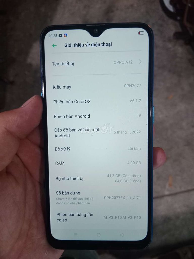 OPPO A12 64GB Xanh. Mua bán Điện thoại tại Huyện Bàu Bàng Bình Dương được đăng bởi Qh hình 1