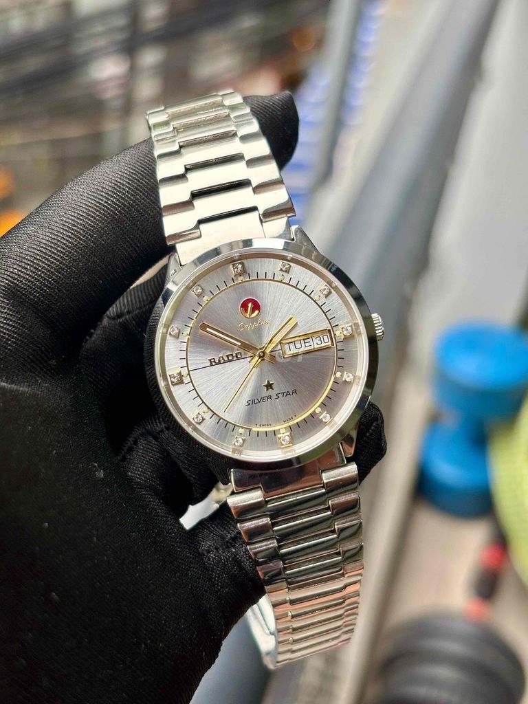 Đồng hồ Rado Silver Star Nam Thép Bạc. Mua bán Đồng hồ tại Quận Hoàng Mai Hà Nội được đăng bởi Đồng Hồ Cơ hình 1