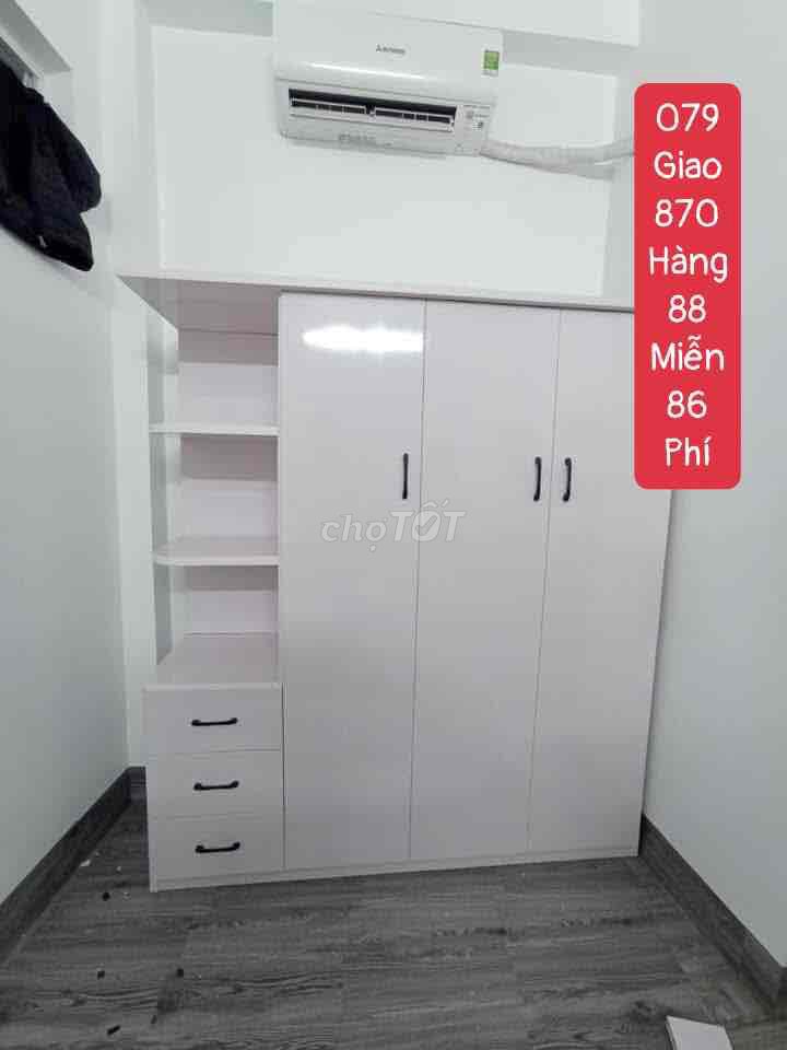 Tủ Áo 1m8 x 1m6 full trắng #giá xưởng