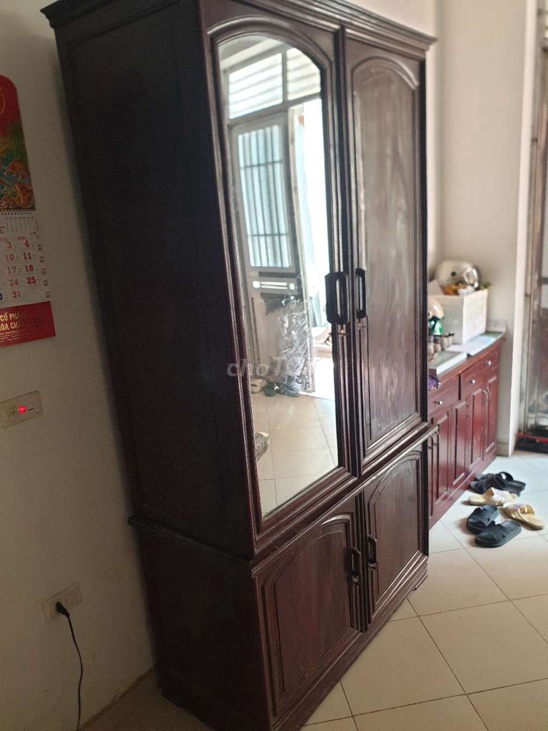 Tủ quần áo gỗ lim ta 2 buồng. Mua bán Tủ, kệ gia đình tại Quận Nam Từ Liêm Hà Nội được đăng bởi Tiến Thành hình 1