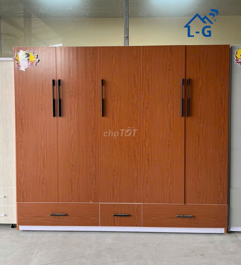 Tủ quần áo Nhựa Đài Loan 5 cửa Vân gỗ nâu. Mua bán Tủ, kệ gia đình tại Thành phố Thuận An Bình Dương được đăng bởi Tủ nhựa Bình Dương hình 1