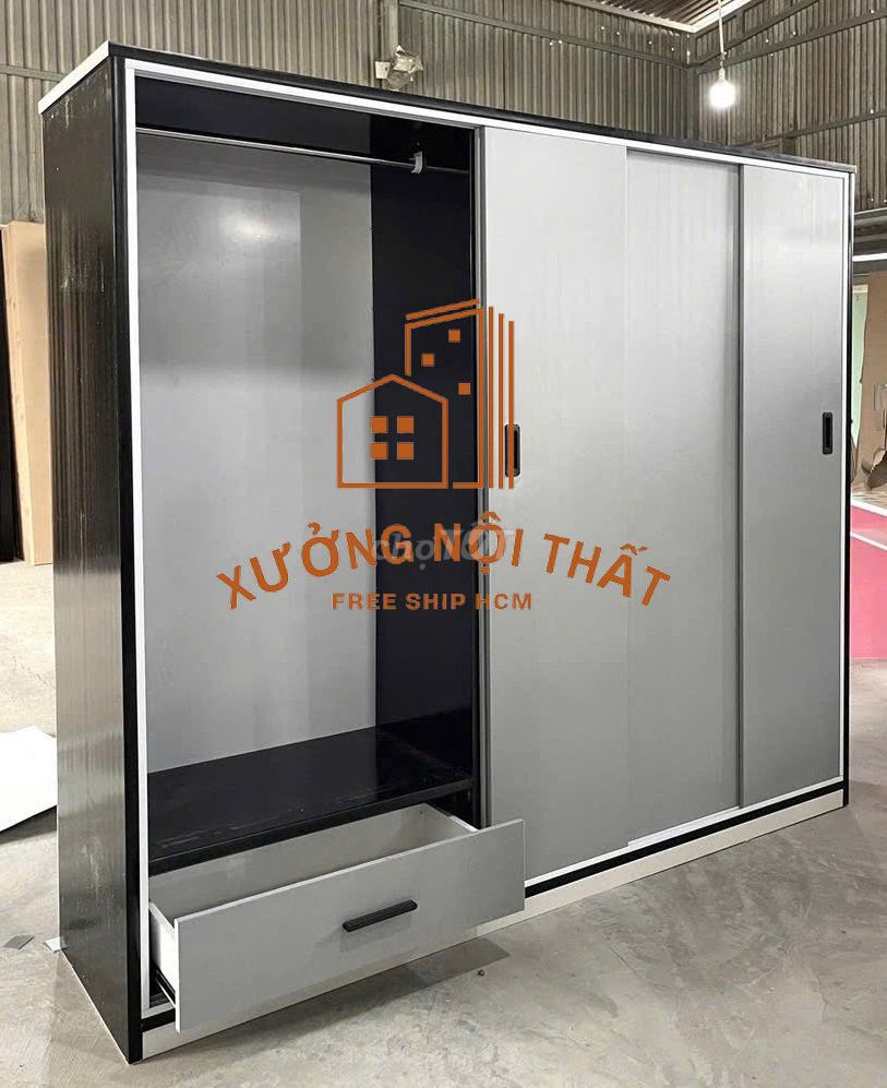 Tủ quần áo Nhựa Đài Loan 1m8x1m85 Đen, Xám. Mua bán Tủ, kệ gia đình tại Huyện Hóc Môn Tp Hồ Chí Minh được đăng bởi Xưởng Tủ Nhựa Sài Gòn hình 1