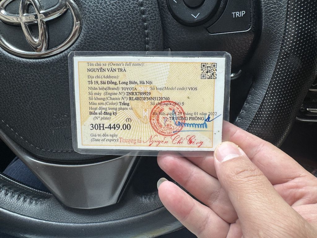 Toyota Vios 2022 G 1.5 CVT - 60000 km. Mua bán Ô tô tại Quận Long Biên Hà Nội được đăng bởi Nhà Xe Tuấn Phương hình 8