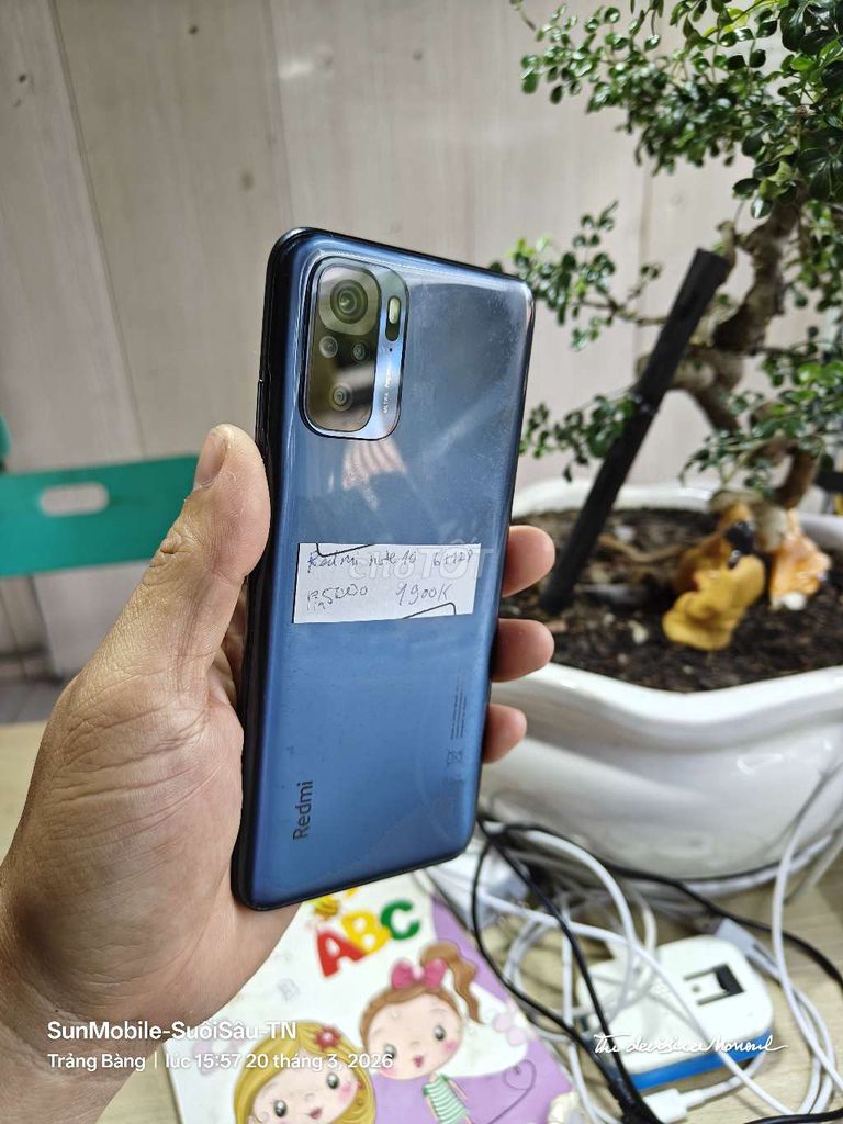 Redmi Note 10 R6+128 Snap678G Pin5000 2sim zin cũ. Mua bán Điện thoại tại Huyện Trảng Bàng Tây Ninh được đăng bởi Sun Mobile Shop Điện Thoại Trảng Bàng Tây Ninh 01 hình 1