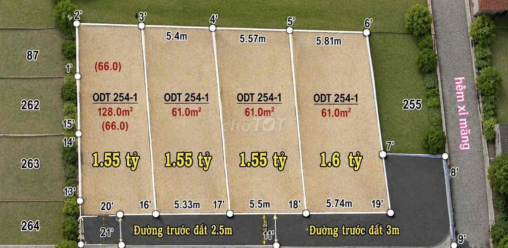Đất 61m2 sổ riêng thổ cư P.Bửu Hoà ( cũ) hẻm xe hơi tuyệt đẹp 1,6 tỷ