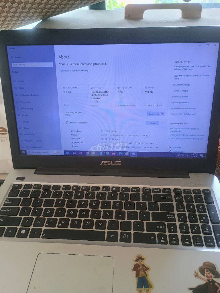 ASUS VivoBook i5-6200U 12GB/578GB Bạc Like New. Mua bán Laptop tại Quận Nam Từ Liêm Hà Nội được đăng bởi chik chik hình 1