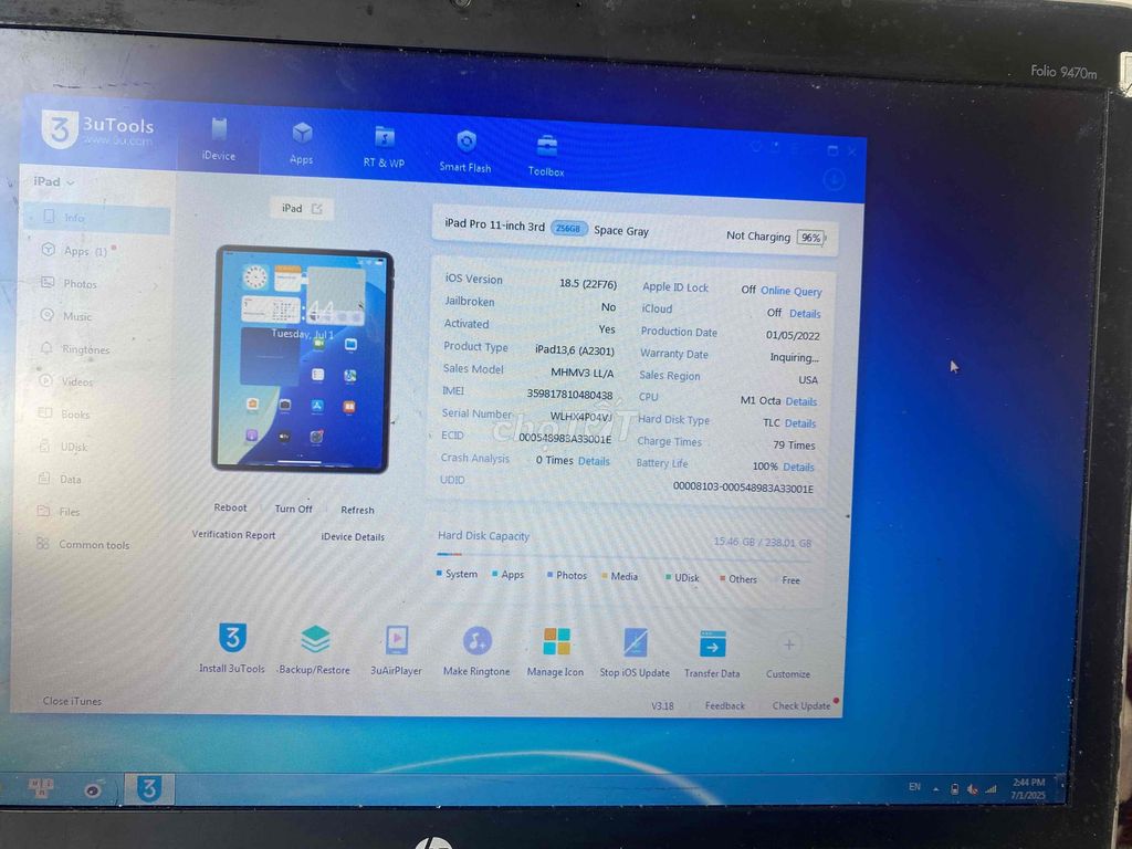 Em cần bán IPAD PRO M1 256g wifi 5g pin 100%