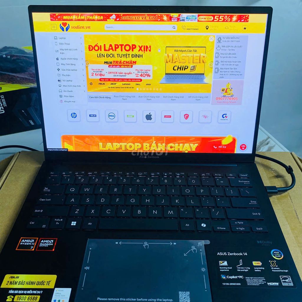 Asus Zenbook 14 OLED 2.8K Ryzen AI 7-350-32G-512GB. Mua bán Laptop tại Quận Ninh Kiều Cần Thơ được đăng bởi Võ Diện hình 1