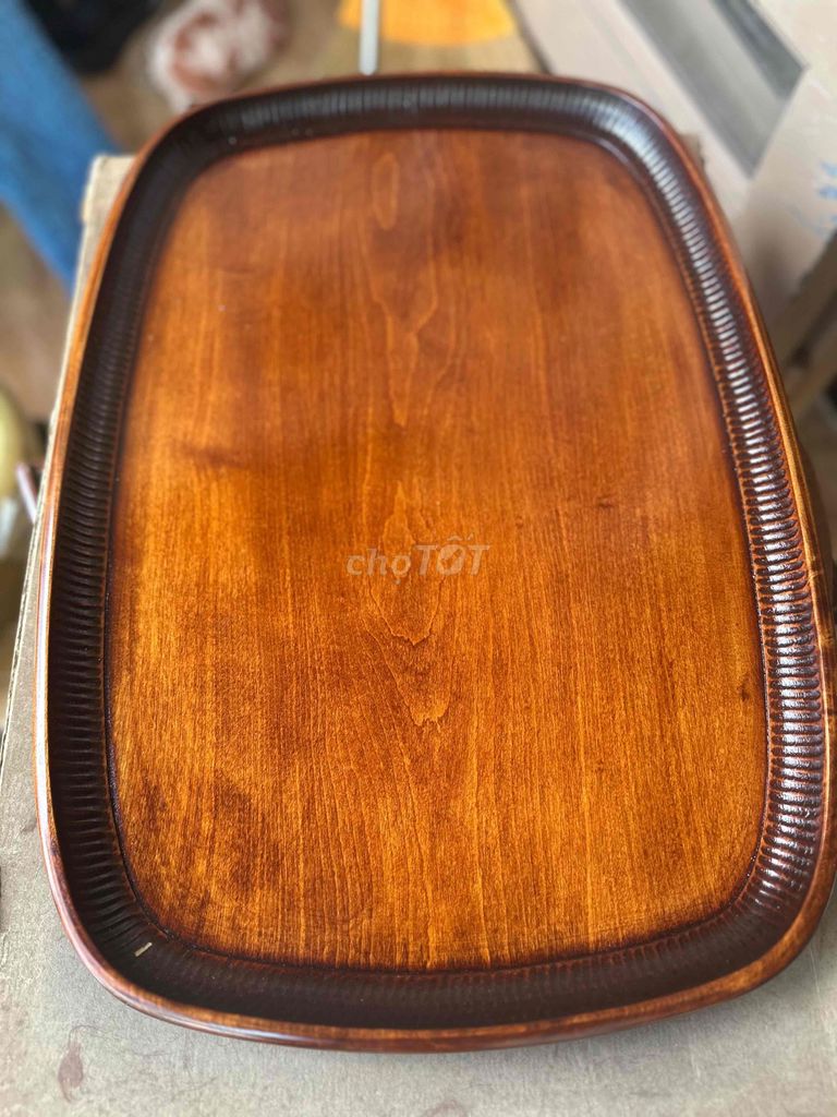 Mâm gỗ Nhật Bản Nâu 50x36cm Mới. Mua bán Nội thất, đồ gia dụng khác tại Thành phố Biên Hòa Đồng Nai được đăng bởi đặng quang tuyến hình 1