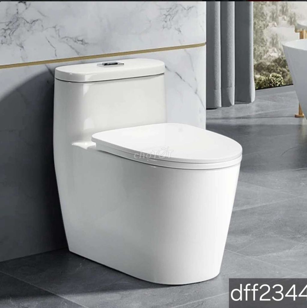 Bồn cầu 1 khối lùn Sứ cao cấp. Mua bán Thiết bị vệ sinh, nhà tắm tại Quận Bình Tân Tp Hồ Chí Minh được đăng bởi NiNa SHOP hình 1