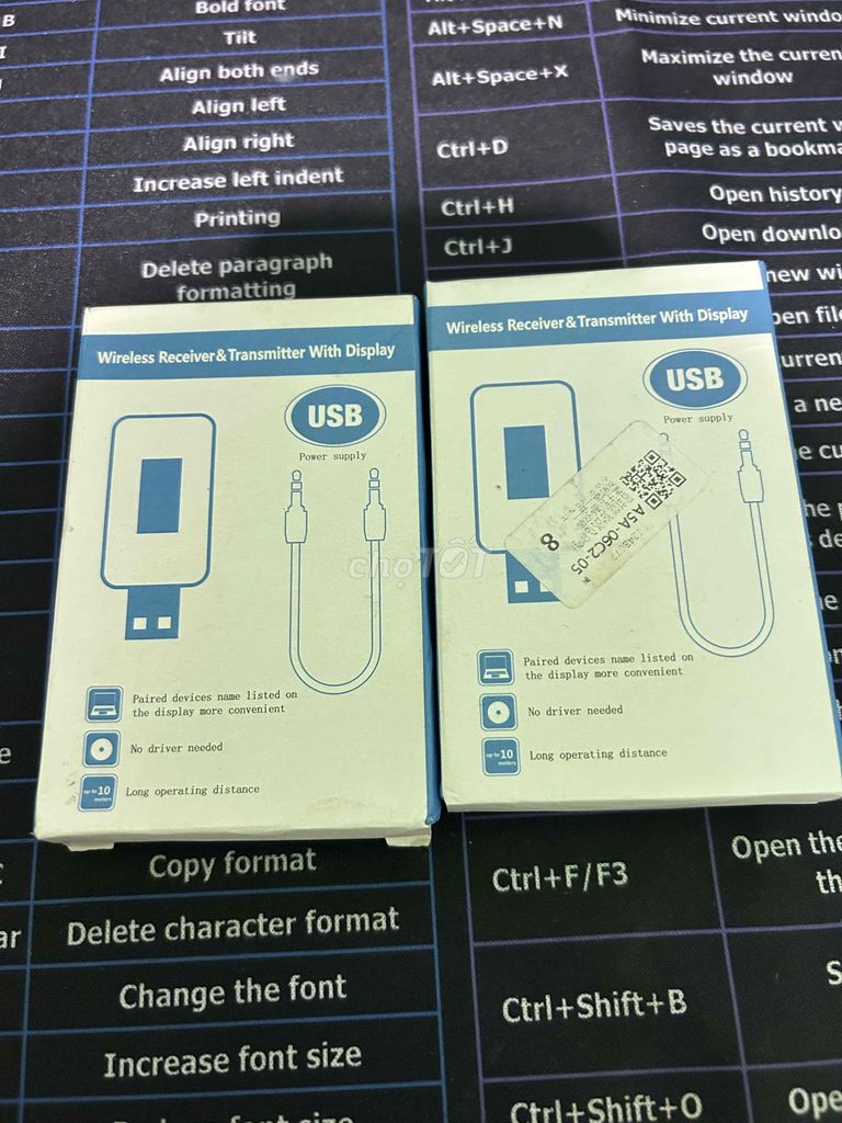 Bộ thu phát không dây Đen. Mua bán Phụ kiện (Màn hình, Chuột...) tại Huyện Thoại Sơn An Giang được đăng bởi Tấn Phước hình 1