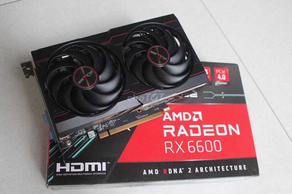 VGA AMD RX 6600 8GB DR6 DUA FAN ĐẸP KEN