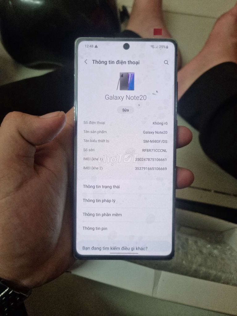 Samsung Note 20 256GB Đen 2 sim. Mua bán Điện thoại tại Quận 6 Tp Hồ Chí Minh được đăng bởi Cường Mobile hình 1