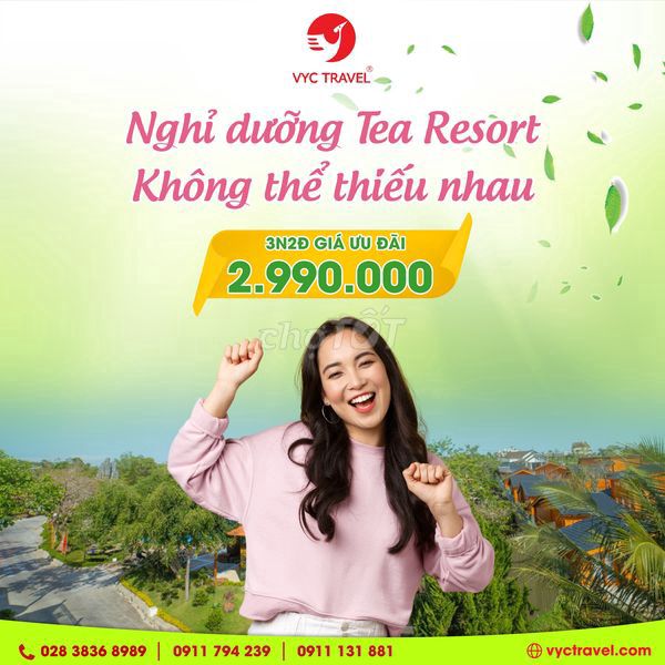 Tour Nghỉ Dưỡng Tea Resort Bảo Lộc | 3N2Đ