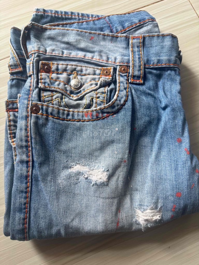 Quần jean True Religion xanh nhạt unisex. Mua bán Quần áo tại Huyện Xuyên Mộc Bà Rịa - Vũng Tàu được đăng bởi Trần Đăng Hưng hình 1
