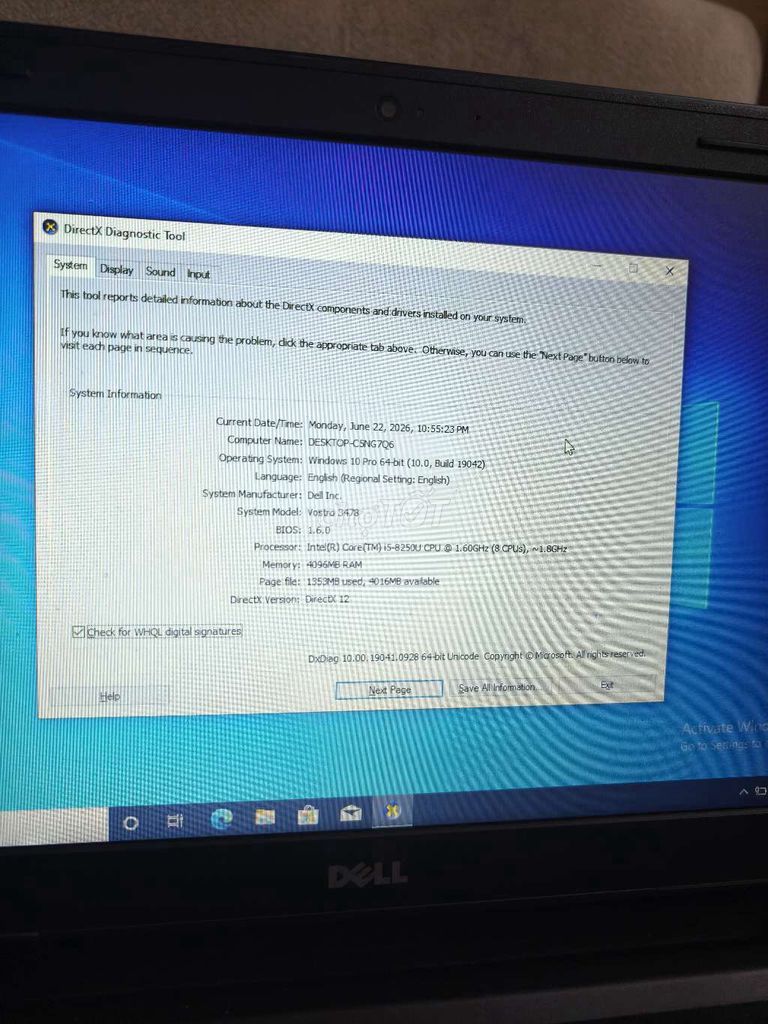 Dell Vostr***0U 4GB Đen Like New. Mua bán Laptop tại Quận Tân Phú Tp Hồ Chí Minh được đăng bởi Khoa hình 1