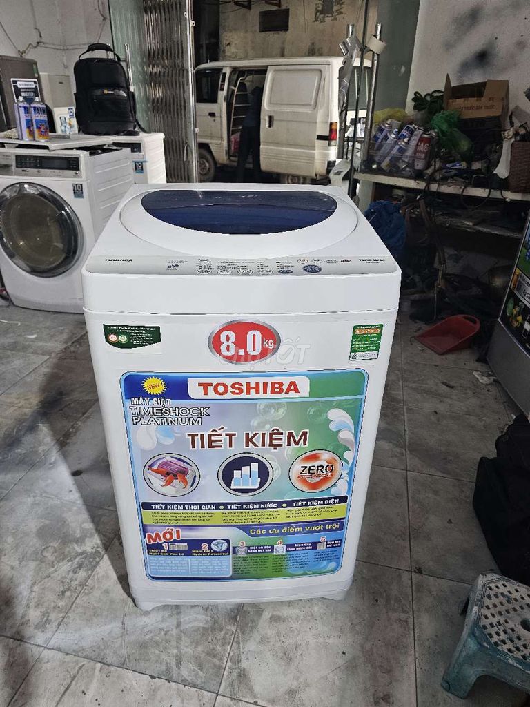 Máy giặt Toshiba 8.0 kg Trắng giặt vắt êm. Mua bán Máy giặt tại Quận Thanh Xuân Hà Nội được đăng bởi Máy Giặt Tủ Lạnh Hà Nội hình 1