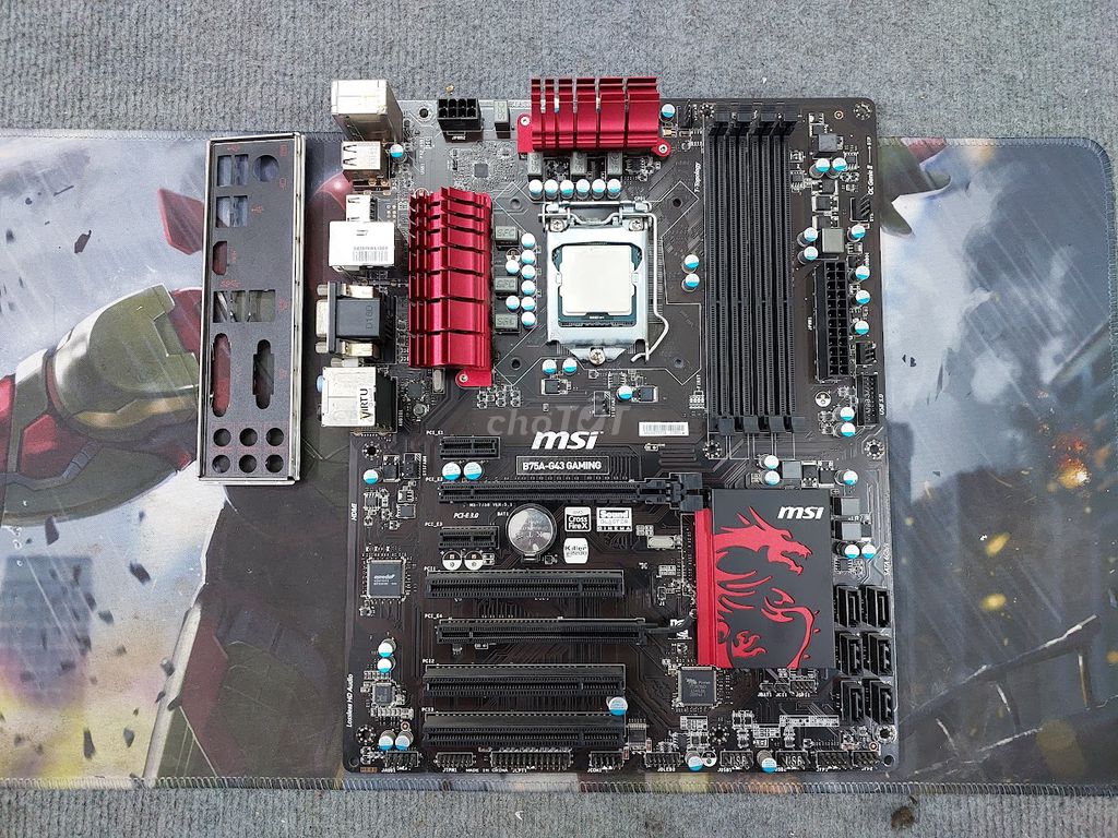 Combo Main MSI B75 Gaming & CPU I7 3770 bóc máy