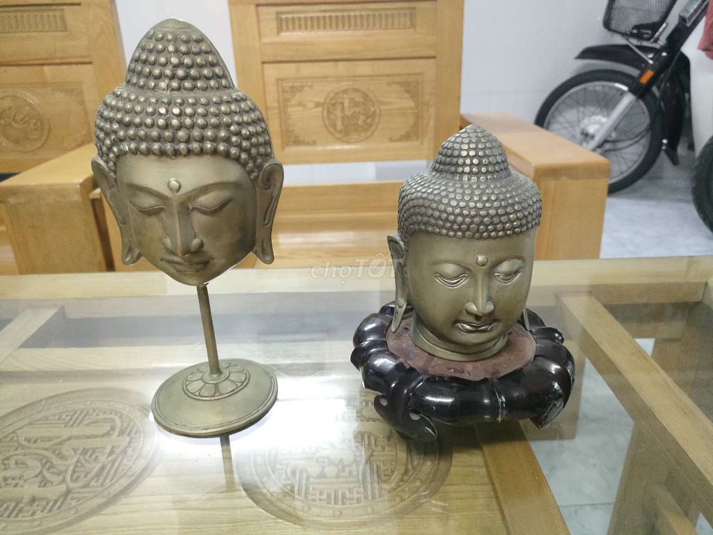 Bán 2 Tượng Phật Thủ Bằng Đồng Xưa, Nguyên Vẹn  
