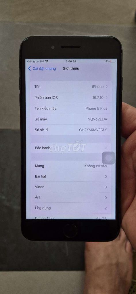 iPhone 8 Plus 64GB Đen. Mua bán Điện thoại tại Huyện Thuỷ Nguyên Hải Phòng được đăng bởi pham chinh hình 1